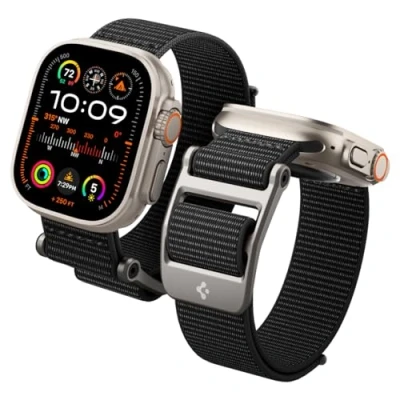 Afbeelding van Spigen Geschikt voor Apple Watch 42 / 44 45mm/ Ultra Bandje Durapro Flex Zwart