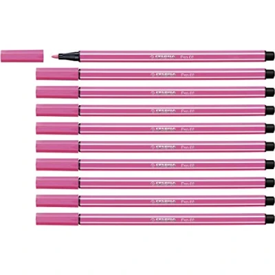 Afbeelding van Stabilo Pen 68 Viltstiften, Medium Punt, Rood Bruyère (68/17) 10 Stuk