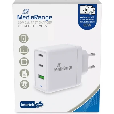 Afbeelding van MEDIARANGE SOCKET CHARGER 65W MRMA116 white