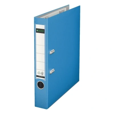 Image de Leitz 10155130 classeur à levier format a4 capacité 350 feuilles etiquette 50 mm bleu clair