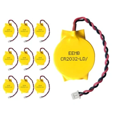 Afbeelding van EEMB 10 x batterij met etiket voor lithiumbatterij cr2032 niet vervangbaar etiket, UL gecertificeerd (CR2032 LD)