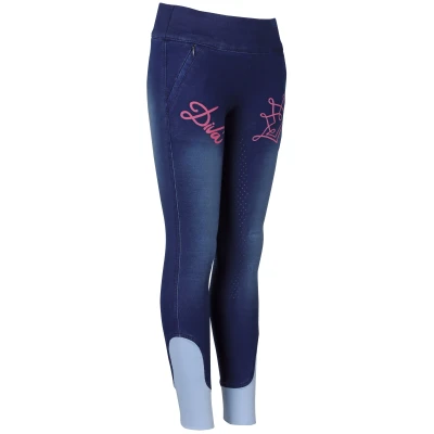 Image de Harry&#039;s Horse Legging d&#039;Équitation Denim Diva Stella Full Grip Bleu clair EU 128