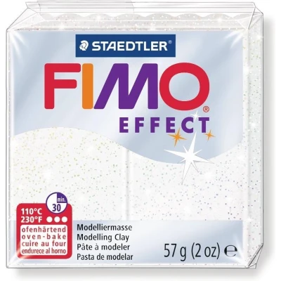 Afbeelding van Fimo effect boetseerklei 56 g metallic wit