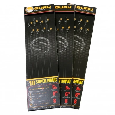 Afbeelding van Guru Onderlijn Super MWG Banded Ready Rigs 6&quot; Barbless / 15cm
