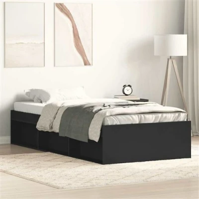 Afbeelding van Bedframe Bruineikenkleurig 140X200 cm 90 x 200 / Zwart