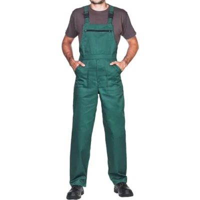 Afbeelding van MAZALAT work wear Lange tuinbroek met multifunctionele zakken, werkkleding voor ambachtslieden, metselaars, dakdekkers, timmerlieden, elektriciens en nog veel meer, goede kwaliteit, made in EU, Groen