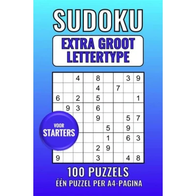 Image de Sudoku Extra Groot Lettertype voor Starters 100 Puzzels Eén Puzzel per A4 Pagina