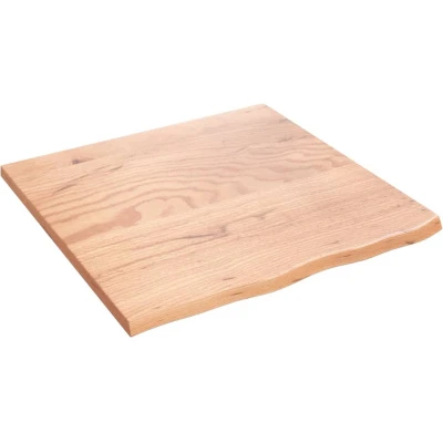 Afbeelding van vidaXL Wastafelblad 60x60x2 behandeld massief hout lichtbruin