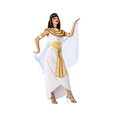 Afbeelding van Atosa Egyptisch kostuum voor dames, Cleopatra, wit, XXL