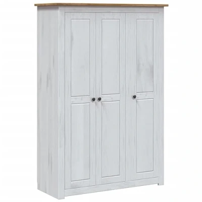 Afbeelding van Kledingkast Panama Range 118x50x171,5 cm grenenhout wit