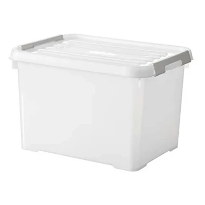 Afbeelding van CURVER Handige box Plus 20L + grijze clips met deksel 100% gerecycled