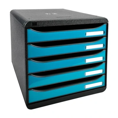 Image de exacompta module de classement big box plus, 5 tiroirs, noir