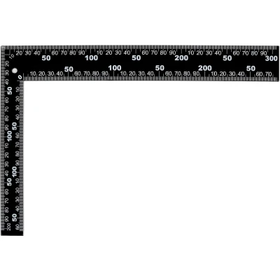 Afbeelding van Benson Winkelhaak Super 200 x 300 mm Witte Cijfers Zwart