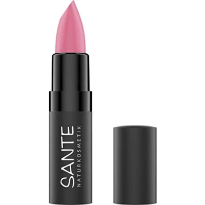 Afbeelding van SANTE Naturkosmetik Matte Lipstick 02 Gentle Rose Lippenstift, mat, met biologische cacaoboter, intensieve pigmentatie, 4,5 g
