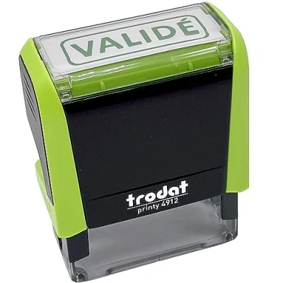 Afbeelding van Trodat x print 4912 navulbare zelfinktende stempel, VALIDATED tekst, groene inkt, afdrukformaat 47 18 mm