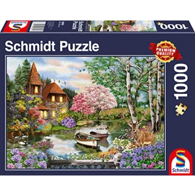 Image de Puzzle 1000 pièces Schmidt Maison au bord du lac