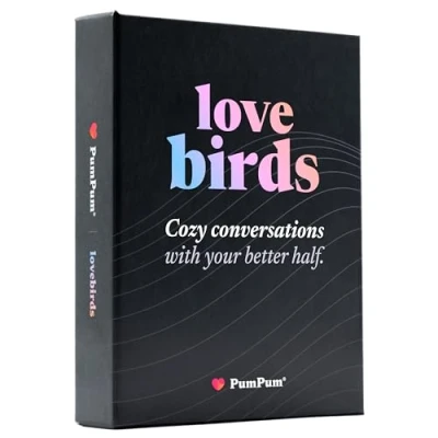 Afbeelding van PumPum® Lovebirds Relatiespel voor Koppels met 110 intieme vragen Nederlands &amp; Engels vragenspel