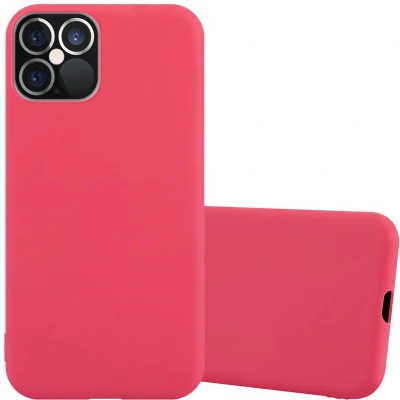 Afbeelding van Cadorabo Hoesje geschikt voor Apple iPhone 12 PRO MAX in CANDY ROOD Beschermhoes gemaakt van flexibel TPU silicone Case Cover