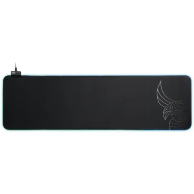 Afbeelding van L33T Gaming 160406 Asar Bardagi XXL RGB mousepad, Fast surface. 920 x 294 3 mm, Black