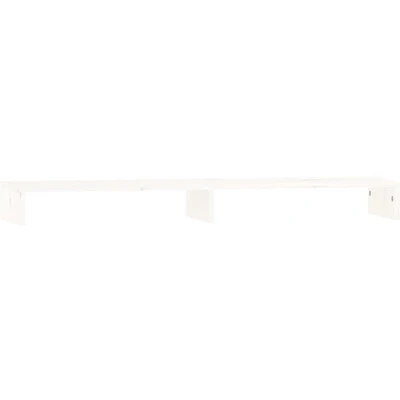 Afbeelding van Monitorstandaard 100x27x10 cm massief grenenhout wit