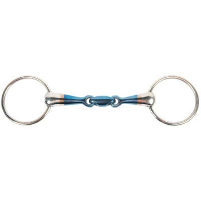 Image de Harry&#039;s Horse Mors de Filet Caoutchouc Double Brisure Sweet Iron 20mm 13.5