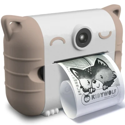 Afbeelding van Kidywolf kindercamera met thermische printer roze