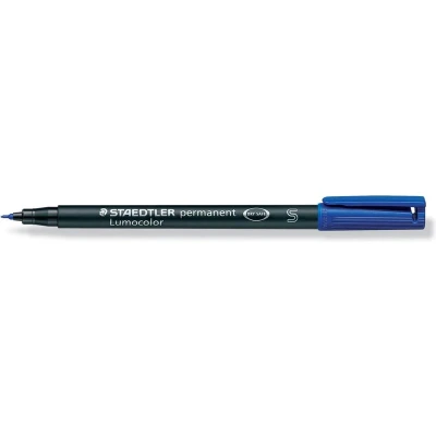 Afbeelding van Viltstift Staedtler Lumocolor 313 permanent S blauw