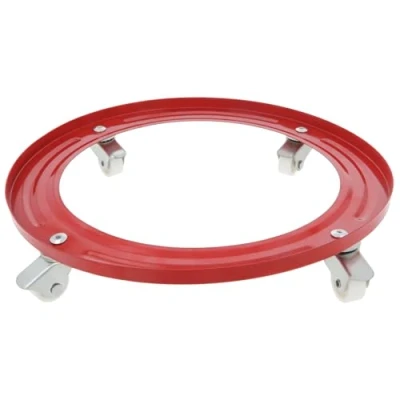 Afbeelding van Amig Beugelhouder voor butaanflessen, transportplatform van staal, diameter: Ø 31 cm, met 4 zwenkwielen, belastbaar tot 30 kg