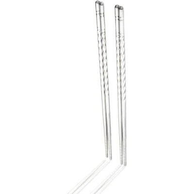 Afbeelding van PARENCE. Set van 2 paar roestvrijstalen eetstokjes lengte 22 cm Herbruikbaar, licht en gemakkelijk te reinigen Ideaal voor Aziatische keuken, sushi, ramen, dim sum