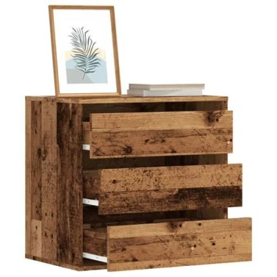 Image de vidaXL Commode d&#039;angle vieux bois 60x41x58 cm d&#039;ingénierie852850