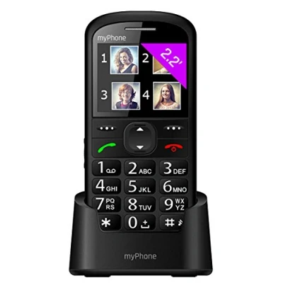 Afbeelding van MP myPhone Halo 2 mobiele telefoon voor senioren, ontgrendeld, met grote toetsen, laadstation