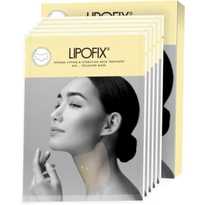 Afbeelding van LIPOFIX Nekmaskers Voor Huidverzorging Dubbele Kin Reducerende Maskers Nek Lifting Intense Biocellulose Nekbehandeling, Anti Aging En Rimpel 5