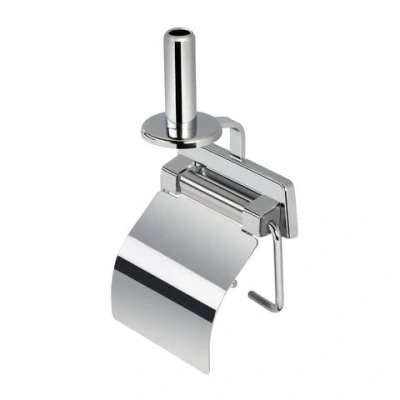 Afbeelding van Geesa Standard Hotel Collection closetrolhouder met veer, klep en