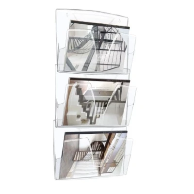Afbeelding van cep wandfolderhouder 3 stuks set din a4 1 vak glashelder