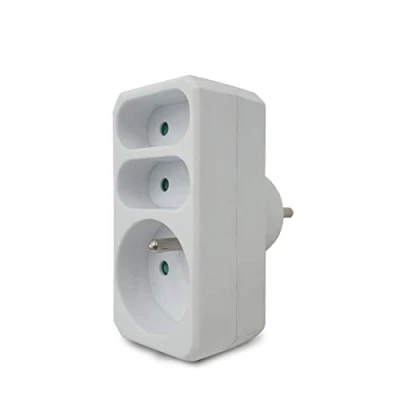 Image de Velamp ADAT FR 3 Multiprise prises électriques frontales 16A + 2x6A Blanc