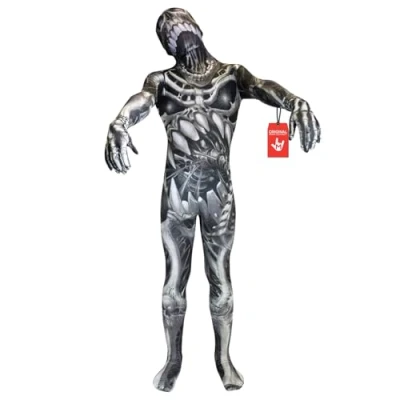 Afbeelding van Morph Monsterkostuum voor kinderen, skeletkostuum Halloween kostuum griezelig, maat S