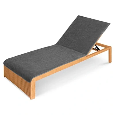 Afbeelding van JEMIDI badstof overtrek voor ligstoelen Handdoek 100% katoen loungebedden Katoenen hoes 200 cm x 75