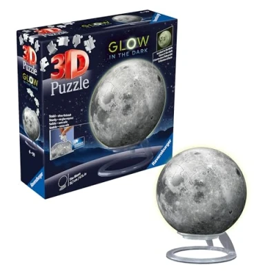 Afbeelding van 3D Puzzelbal Maan Glow in the Dark, 72st.