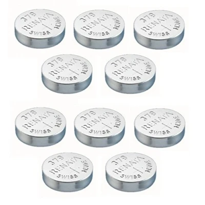 Afbeelding van Horlogebatterij Renata Fait Swiss 379 of SR521SW goud AG0 1,5 V (10 x SR 521 SW)