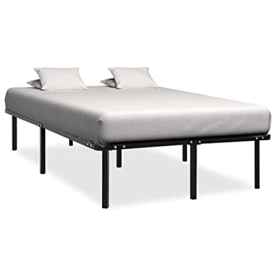 Afbeelding van Bedframe metaal zwart 140x200 cm