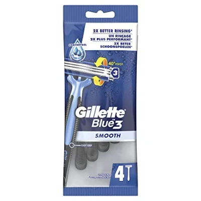 Afbeelding van Gillette Blue 3 Smooth Wegwerpscheerapparaat voor heren, 4 stuks [officieel]