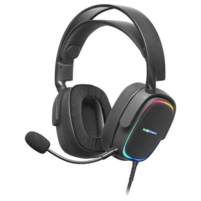Afbeelding van MARSGAMING MHAX Gaming Headset, Zwart, RGB, Multiplat, afneembaar, 53 mm, HiFi, groot