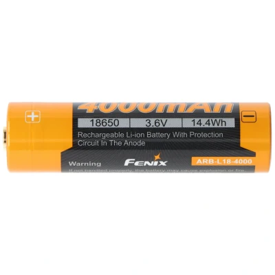 Afbeelding van Fenix ARB L18 4000 18650 Li Ion accu, met beveiligingscircuit, 3,6 volt 4000mAh