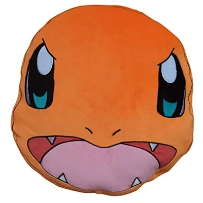 Afbeelding van Homadict Pokémon kussen salamiche decoratief accessoire zacht en pluizig 40 x 35 cm officiële licentie