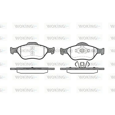 Afbeelding van ROADHOUSE 2766.00 Remblokkenset Vooras Met kleeffolie toebehoren, veer FORD: FIESTA 6 Van, 5, MAZDA: 2 Hatchback