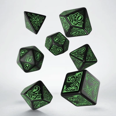 Afbeelding van Polydice Set Q Workshop Call of Cthulhu 7th Edition Black Green
