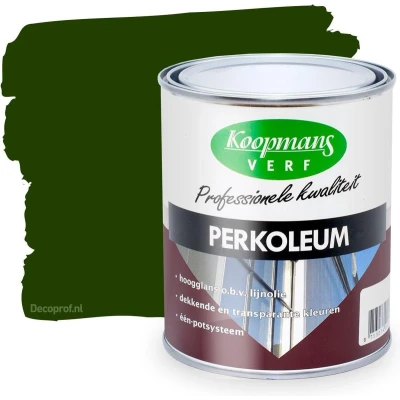 Afbeelding van Koopmans Perkoleum Hoogglans Dekkend Ready Mixed 0,75 ltr 255 grachtengroen Buitengevel &amp; Tuin
