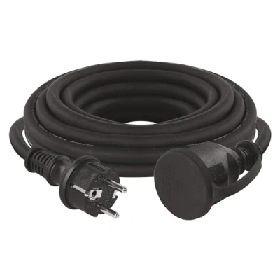 Image de EMOS Câble de Rallonge 5 m Schuko, en Caoutchouc, IP44, H07RN F3G 1,5 mm2