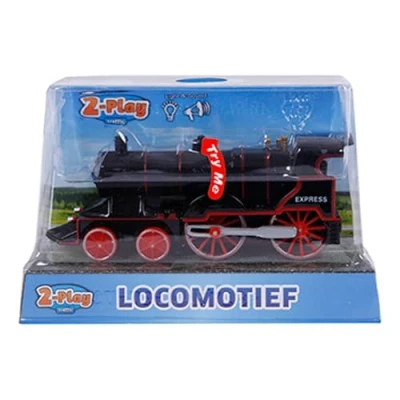 Afbeelding van 2 play Die cast Locomotief met Licht en Geluid, 14cm