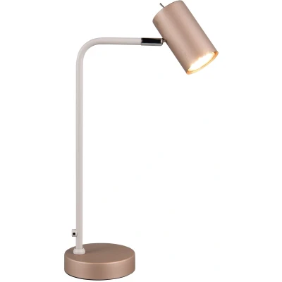Afbeelding van Marley tafellamp, bruin/lichtgrijs, hoogte 45 cm, metaal